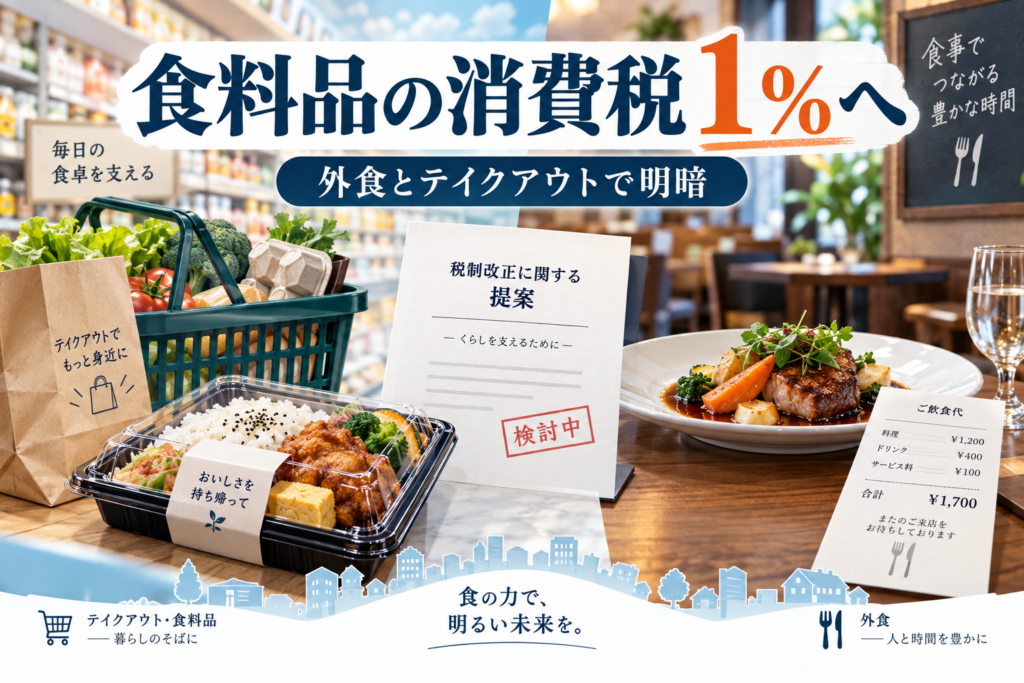 食料品の消費税1%で外食は不利?|テイクアウト企業を見る3つのポイント