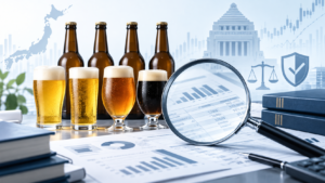 ビール大手4社への公正取引委員会の調査を表したイメージ